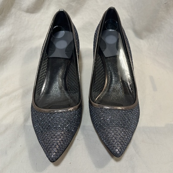 Adrianna Papell Women's Lois Gunmetal Honeycomb Silver Dress PumpNew in Box - Picture 2 of 10
